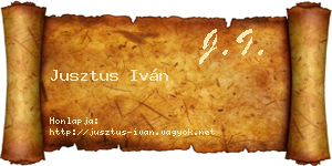 Jusztus Iván névjegykártya